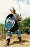Wade with his Arms on a Viking Round